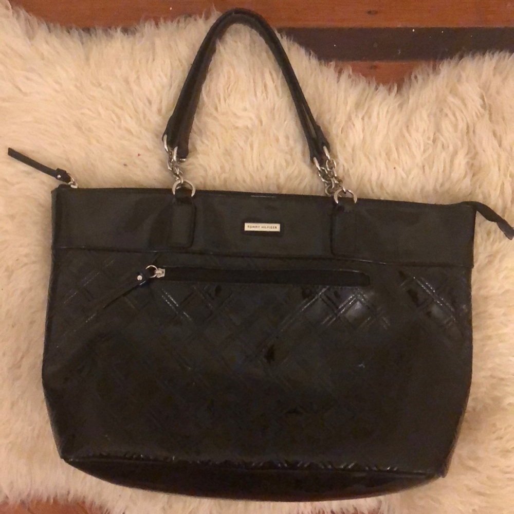 Black Tommy Hilfiger Tote Bag